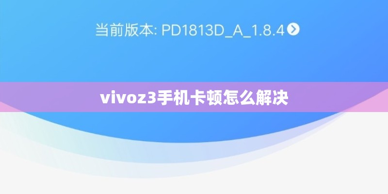 vivoz3手机卡顿怎么解决 vivoz3手机卡顿怎么解决